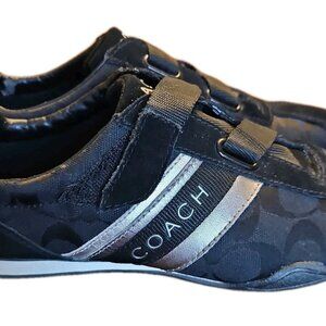 COACH Signature JENNY Athletic SNEAKERS (Black/Silver) WOMEN’S Size 8.5 US